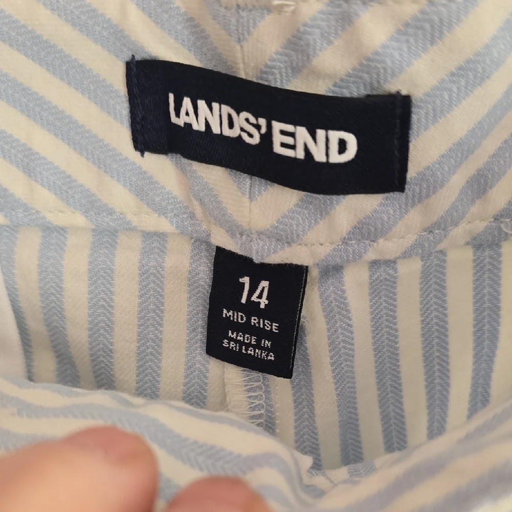 Lands' End‎ Blue and White Striped Women's Shorts
